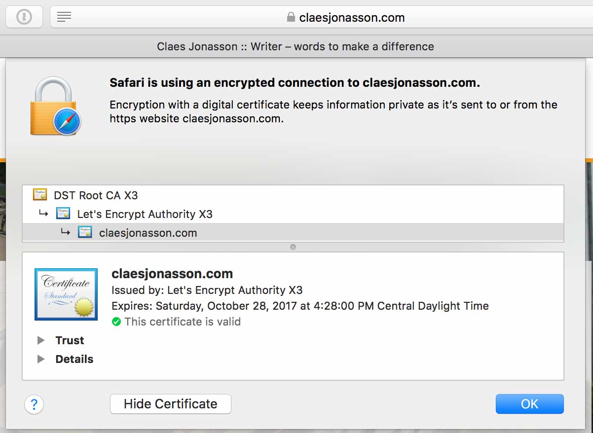 SSL certificate