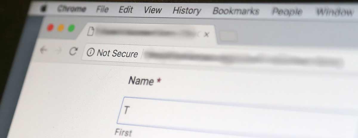 Chrome browser shows page is Not Secure once text is entered on form
