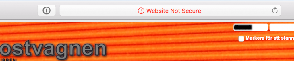 Safari shows HTTP site as "not secure"