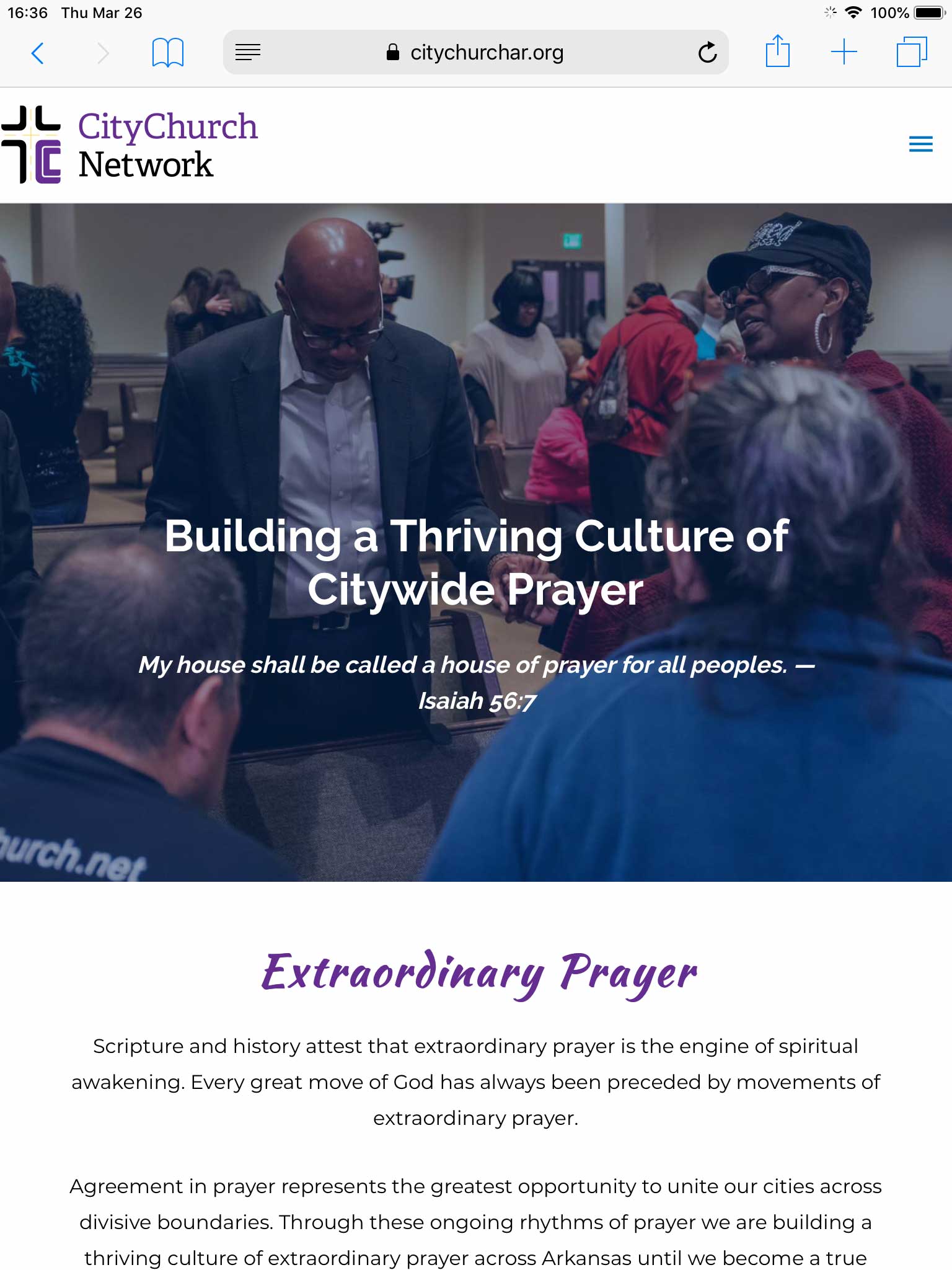 CityChurch Network - tablet