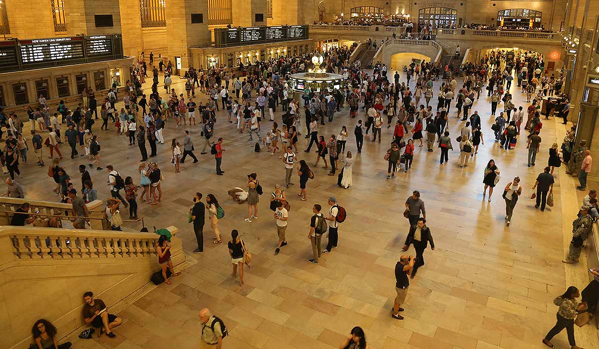 crowd of people at Grand Central Terminal, NYC